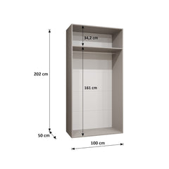 Bari I Hinged Door Wardrobe 100cm