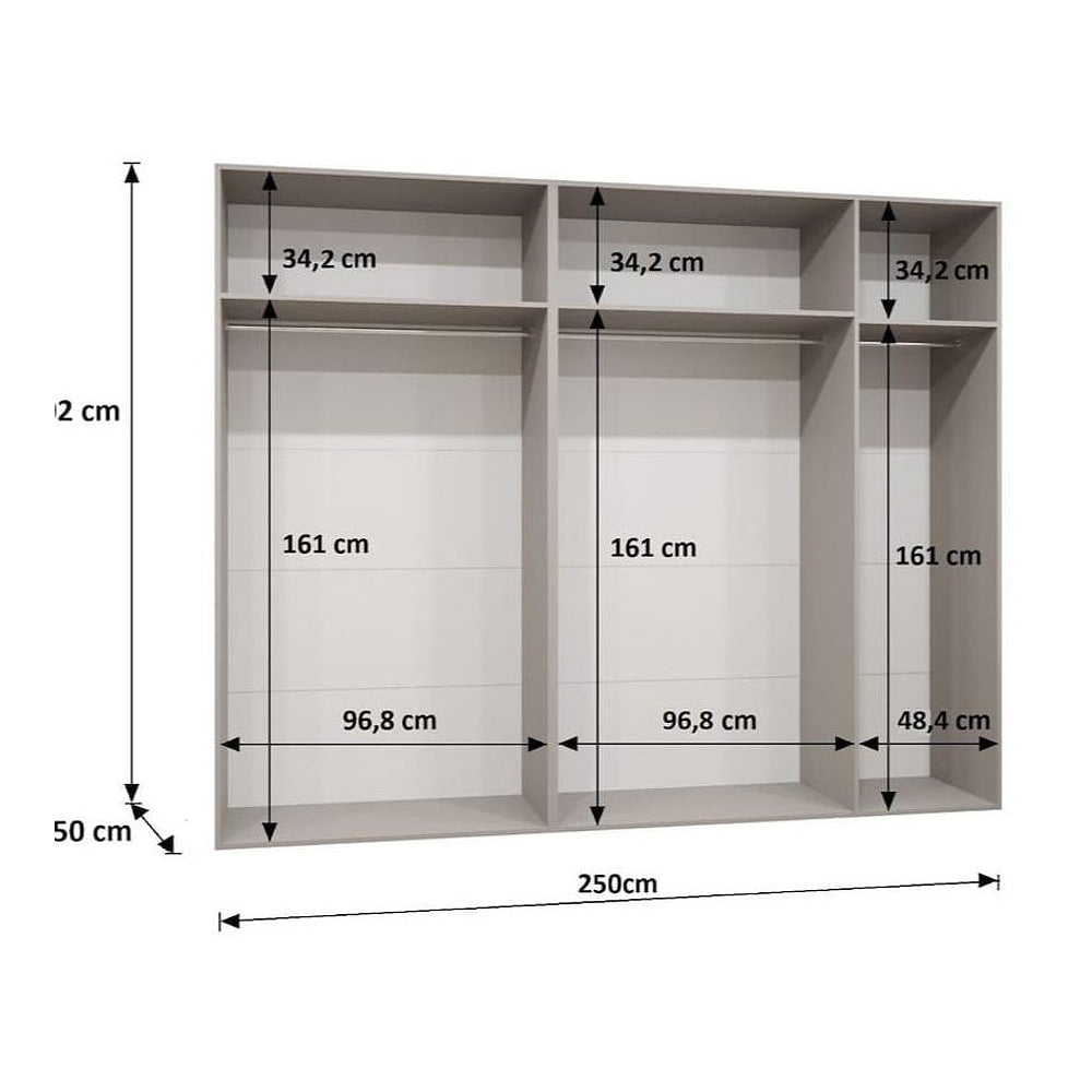 Alicante II Hinged Door Wardrobe 250cm - product image 13