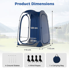 All-Weather Clear PVC Bubble Tent with Sealed Floor-Blue