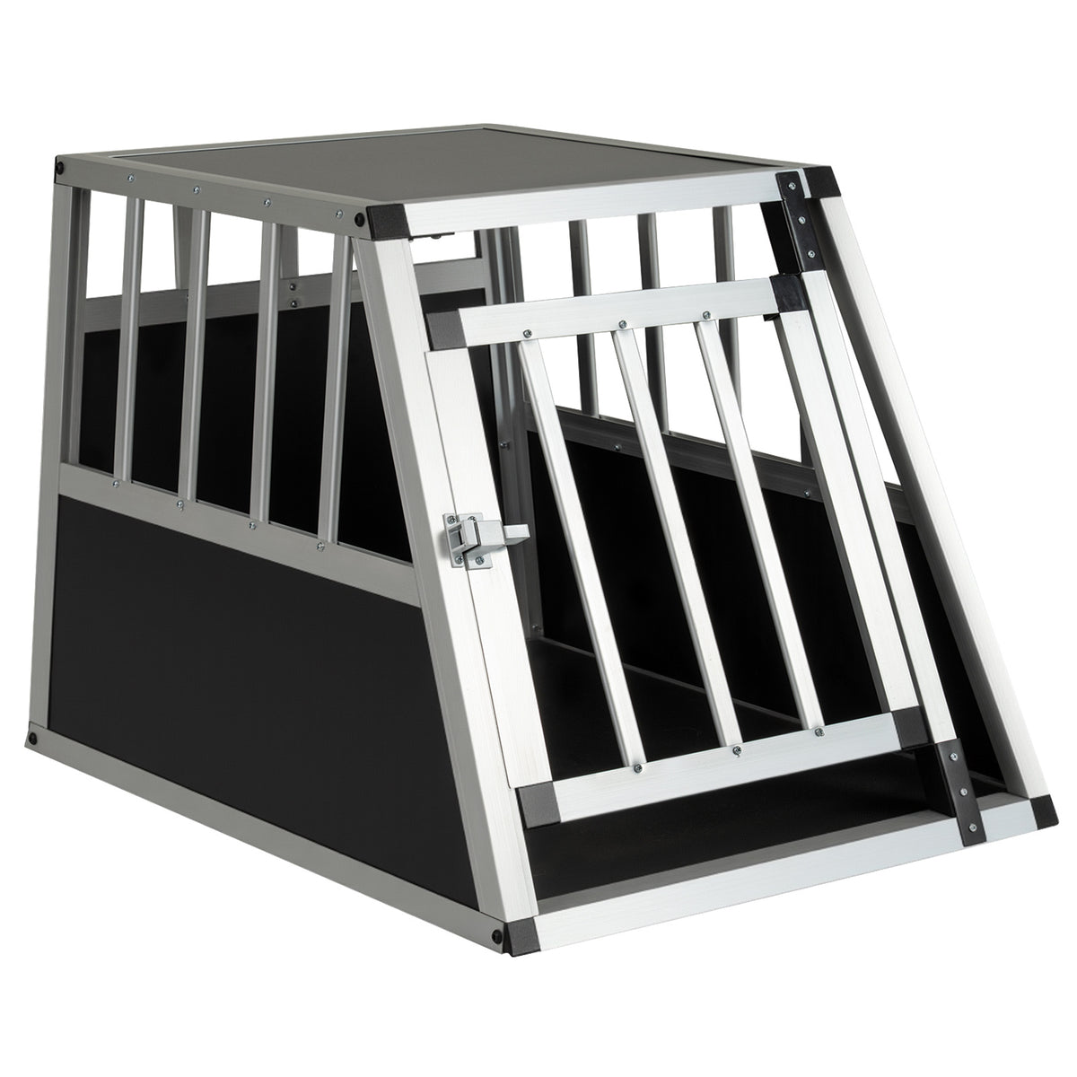Aluminum Dog Transport Box with Lockable Door Divider for Small Puppy