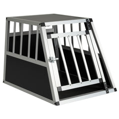 Aluminum Dog Transport Box with Lockable Door Divider for Small Puppy