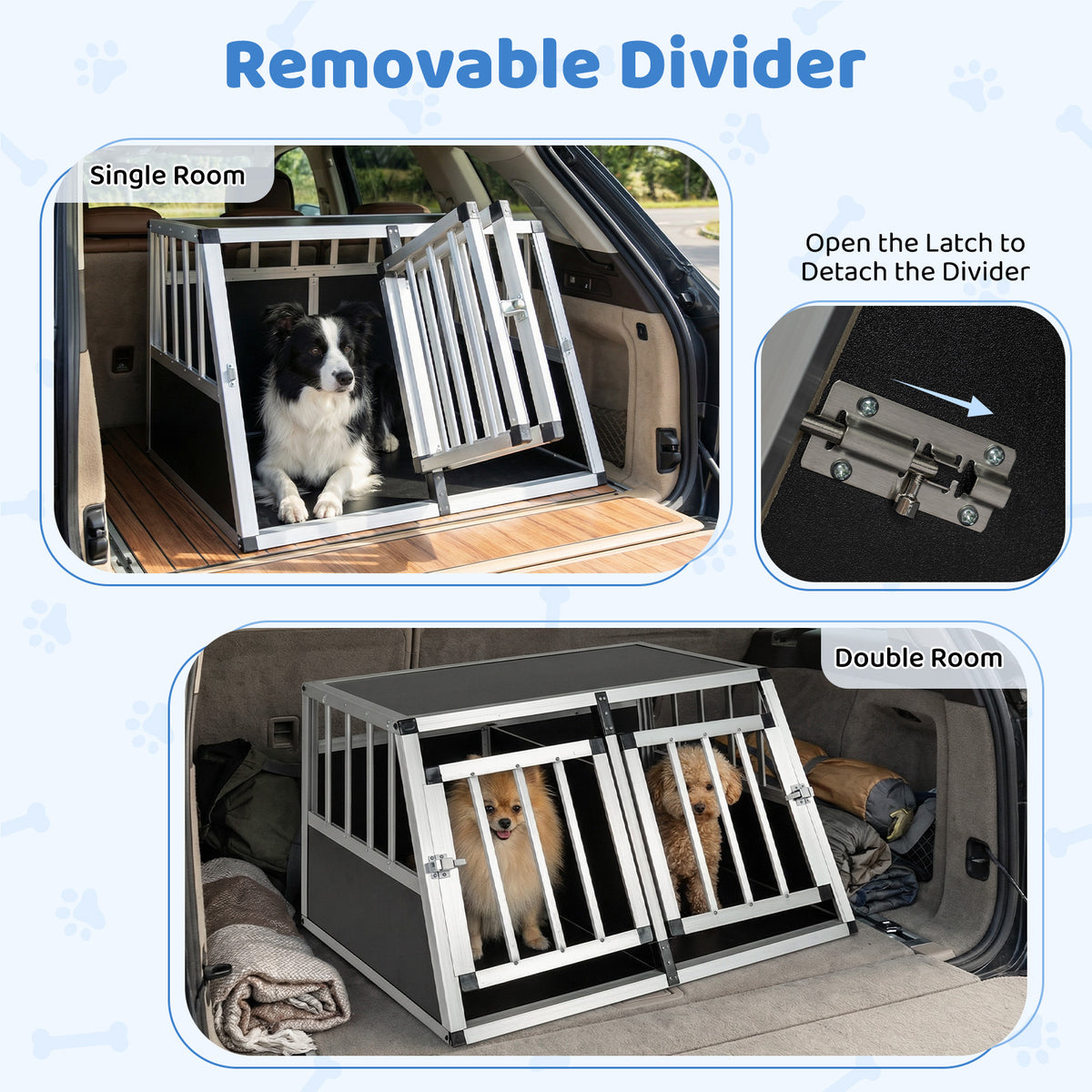 Aluminum Dog Transport Box with Lockable Door