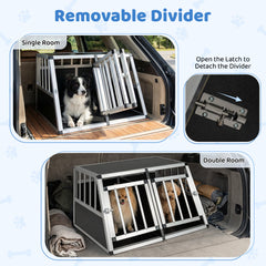 Aluminum Dog Transport Box with Lockable Door