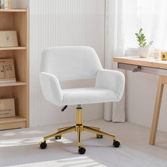 HOMCOM Faux Fur Rabbit Chair - Cream White