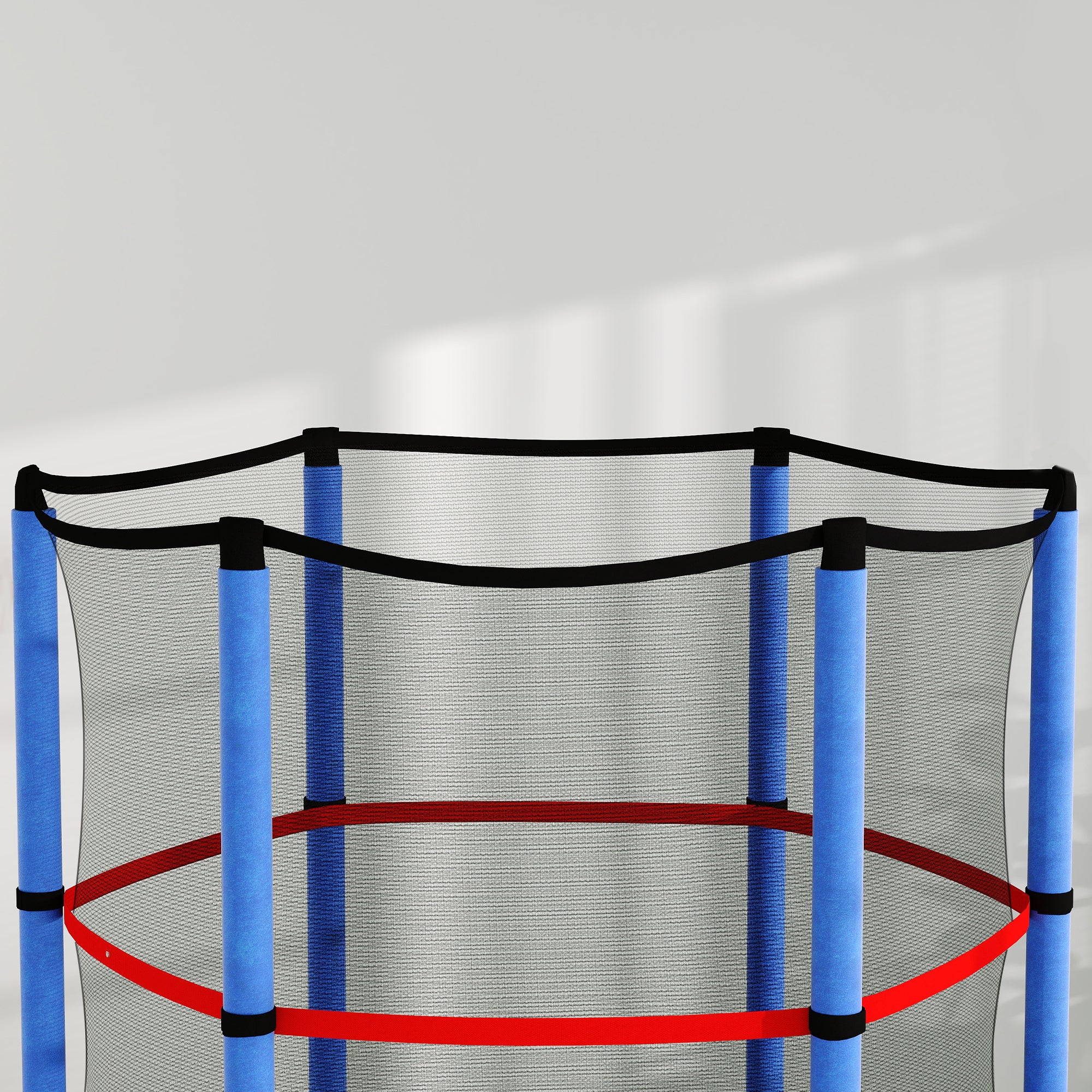 HOMCOM Kids Trampoline, with Enclosure Net, Steel Frame, for Ages 3-6 Years - MultiColoured