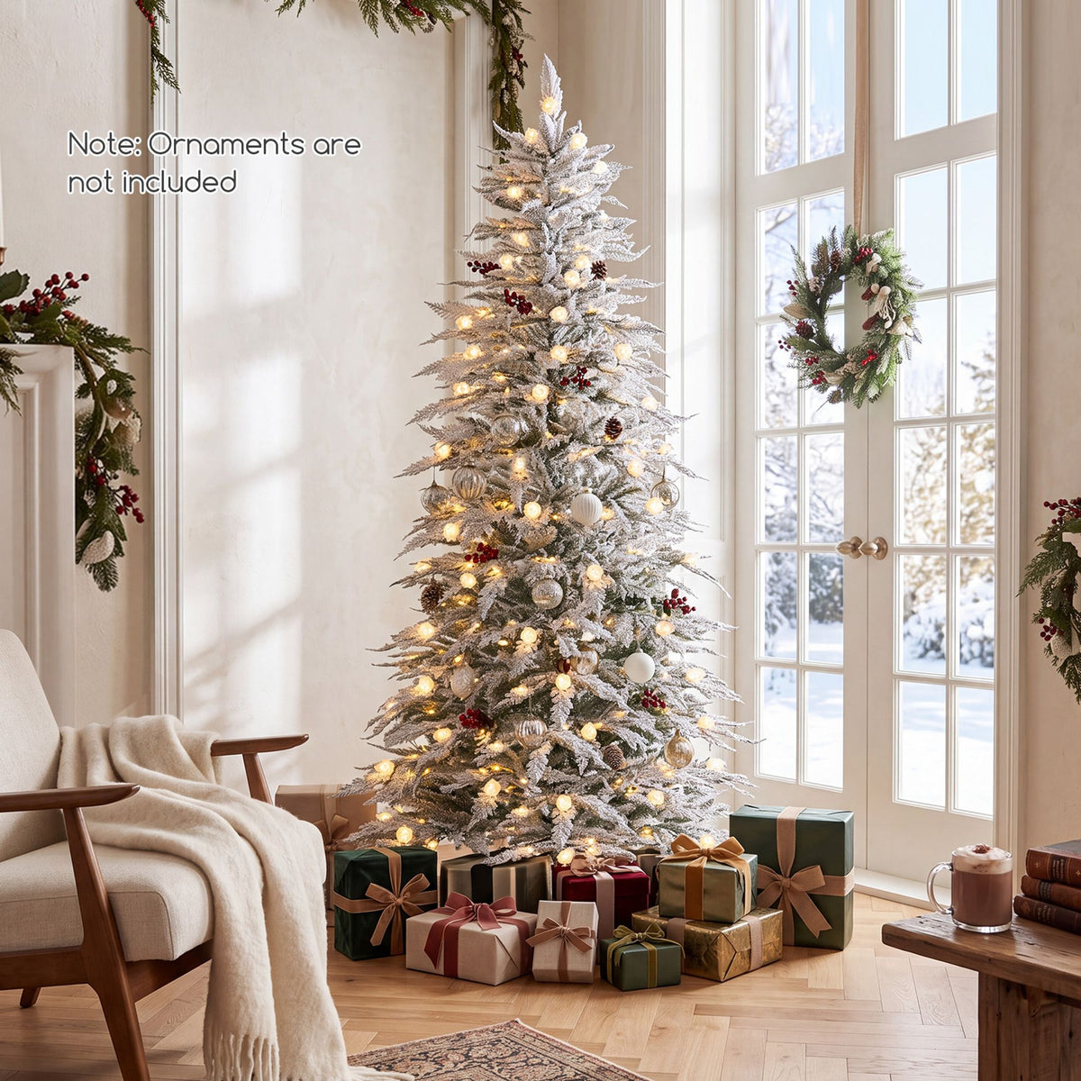 Artificial Flocked Christmas Tree, image 6