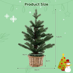 Pre-lit Artificial Mini Christmas Tree with 96 Branch Tips