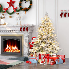 Artificial Xmas Tree Flocked Christmas Tree with Branch Tips-S