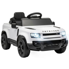 AIYAPLAY Land Rover Licensed 12V Kids Ride on Car with Remote, Suspension, Slow Start, 3 Speeds, Lights, Music, Horn, White