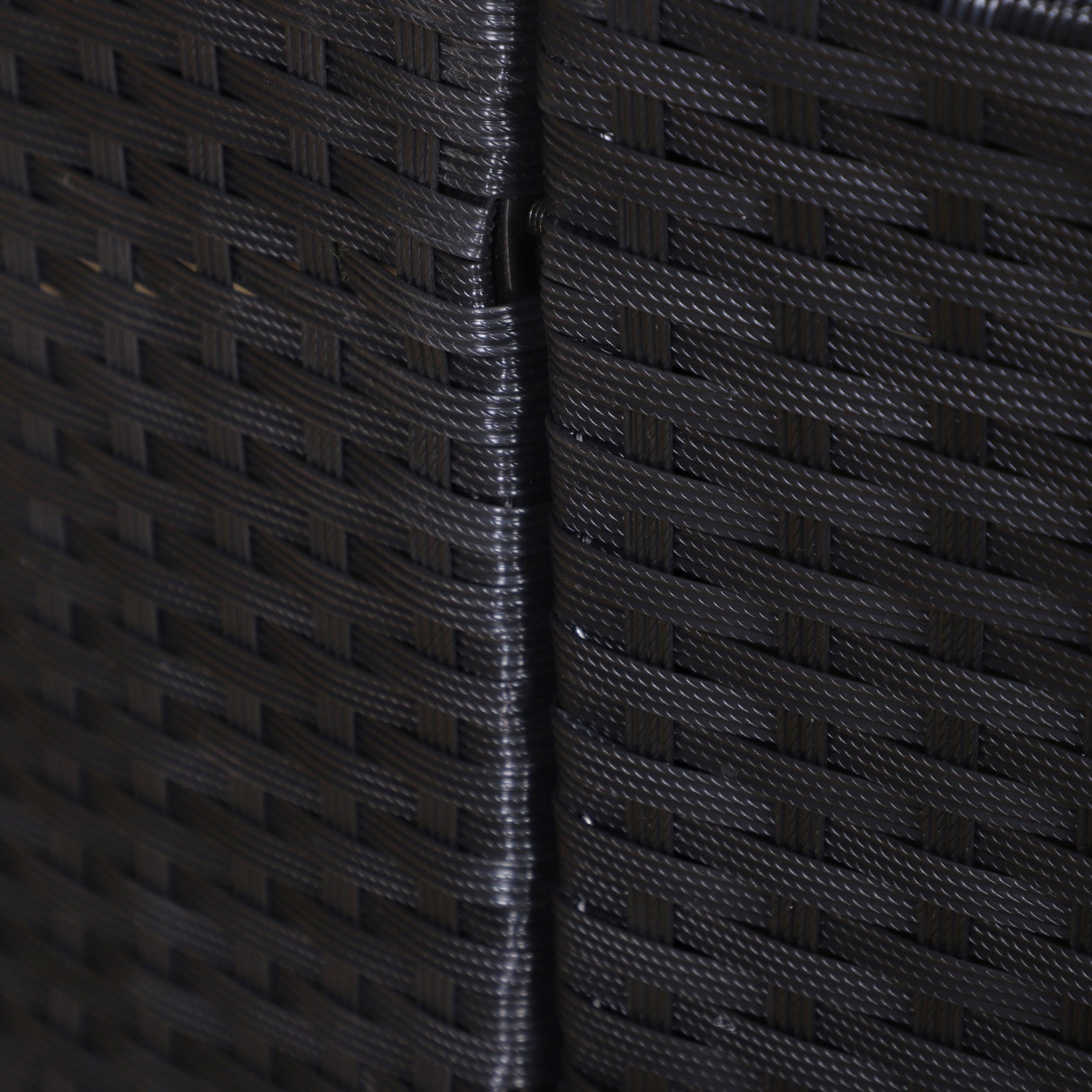 Outsunny Five-Piece Rattan Garden Bed, with Canopy - Black/White