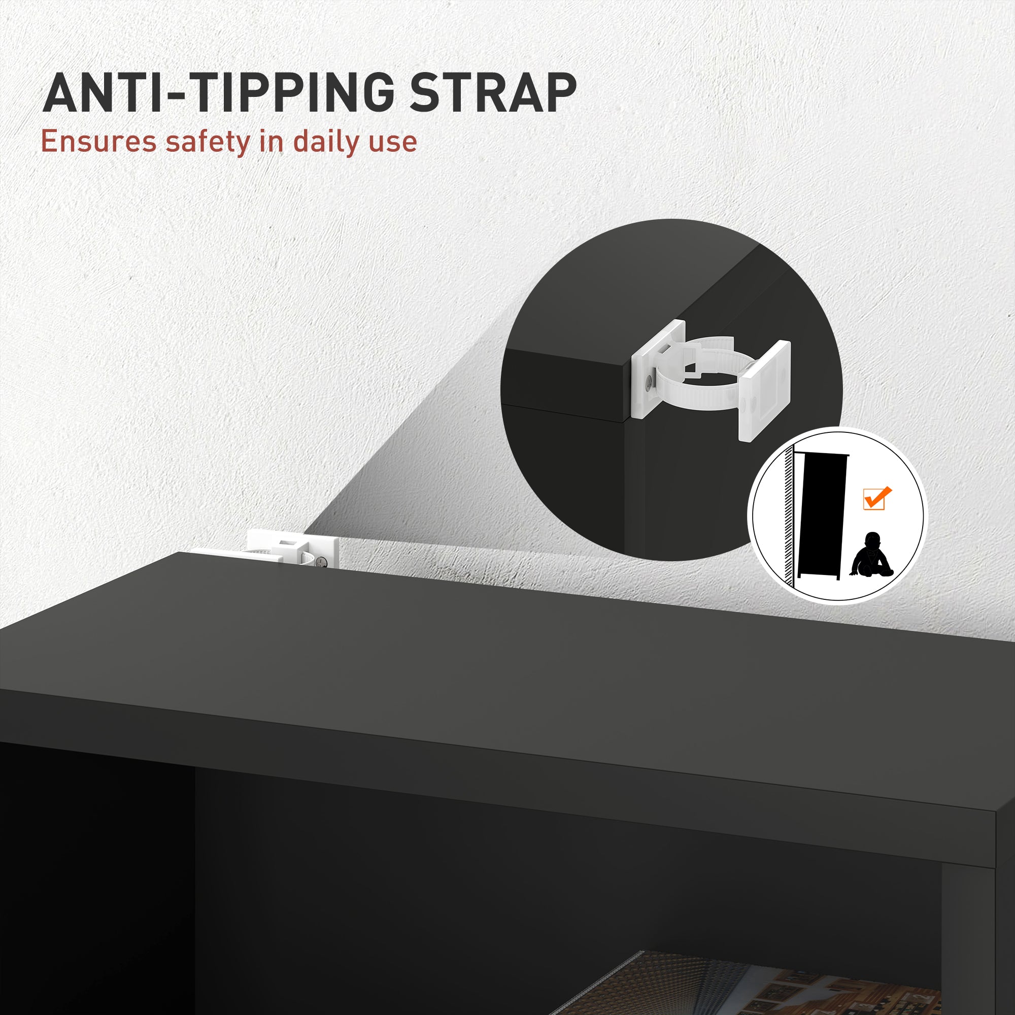 HOMCOM 260 Narrow CD Storage Unit - Black