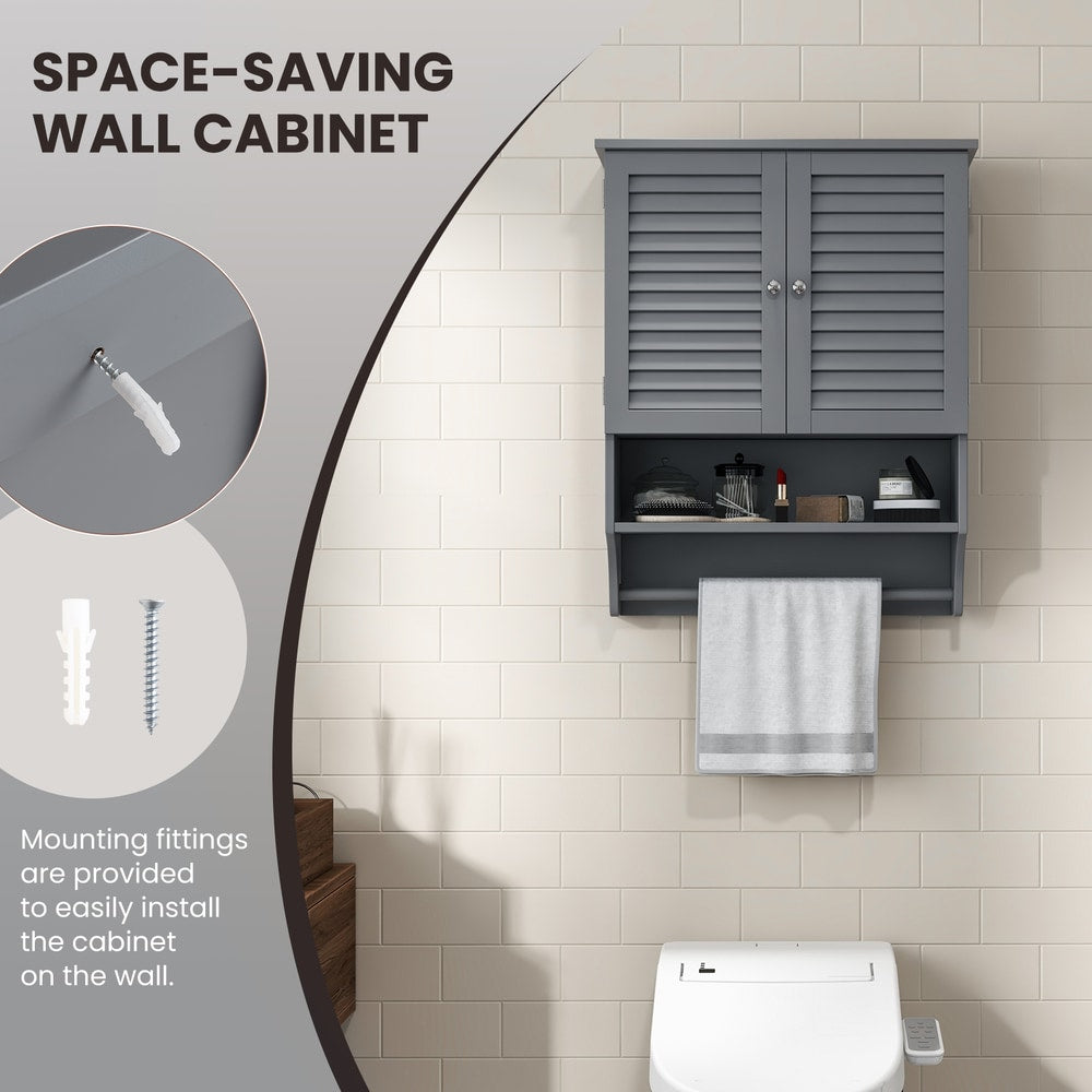 Wall cabinet with mounting hardware and instructions for installation
