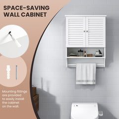 Mounting fittings are provided to easily install the cabinet on the wall
