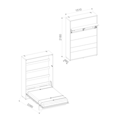 BC-01 Vertical Wall Bed Concept 140cm