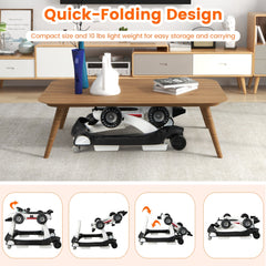 4-in-1 Baby Push Walker with Adjustable Height and Speed in White