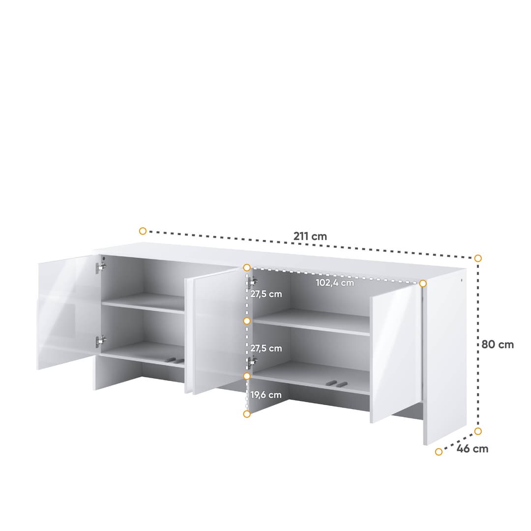 BC-10 Over Bed Unit for Horizontal Wall Bed Concept 120cm