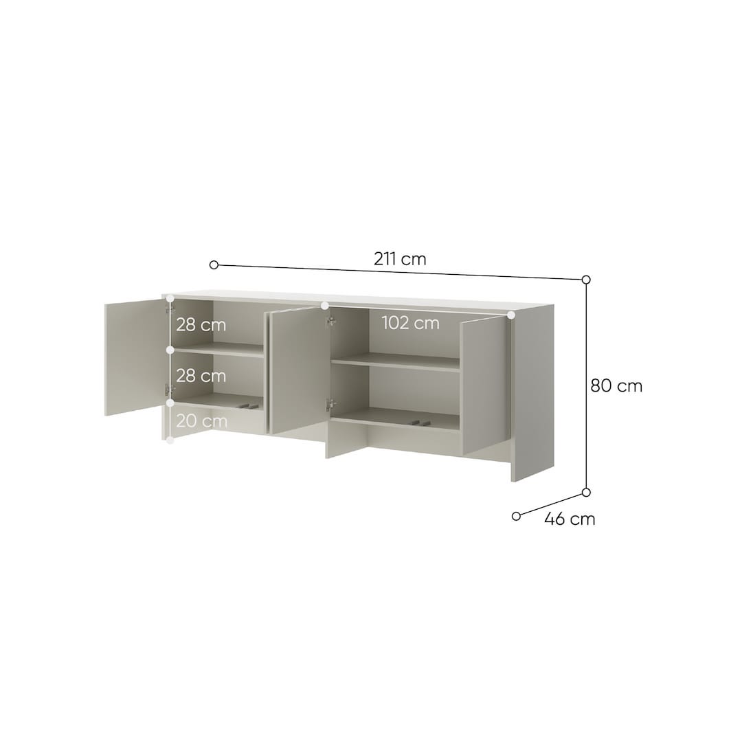 BC-10 Over Bed Unit for Horizontal Wall Bed Concept 120cm