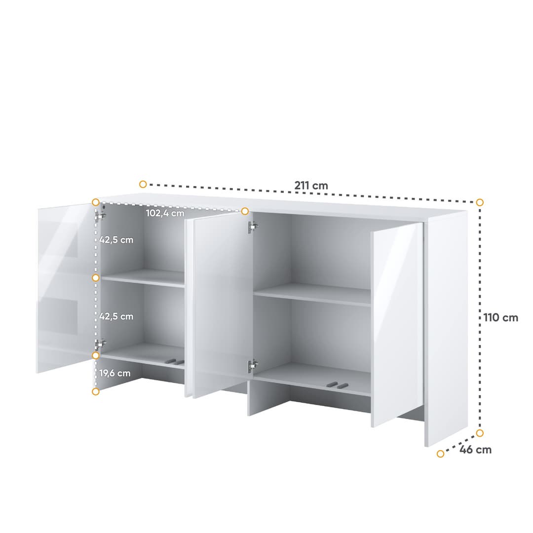 BC-11 Over Bed Unit for Horizontal Wall Bed Concept 90cm
