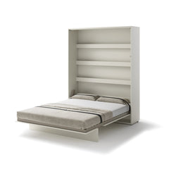 BC-12 Vertical Wall Bed Concept 160cm With Storage Cabinets and LED