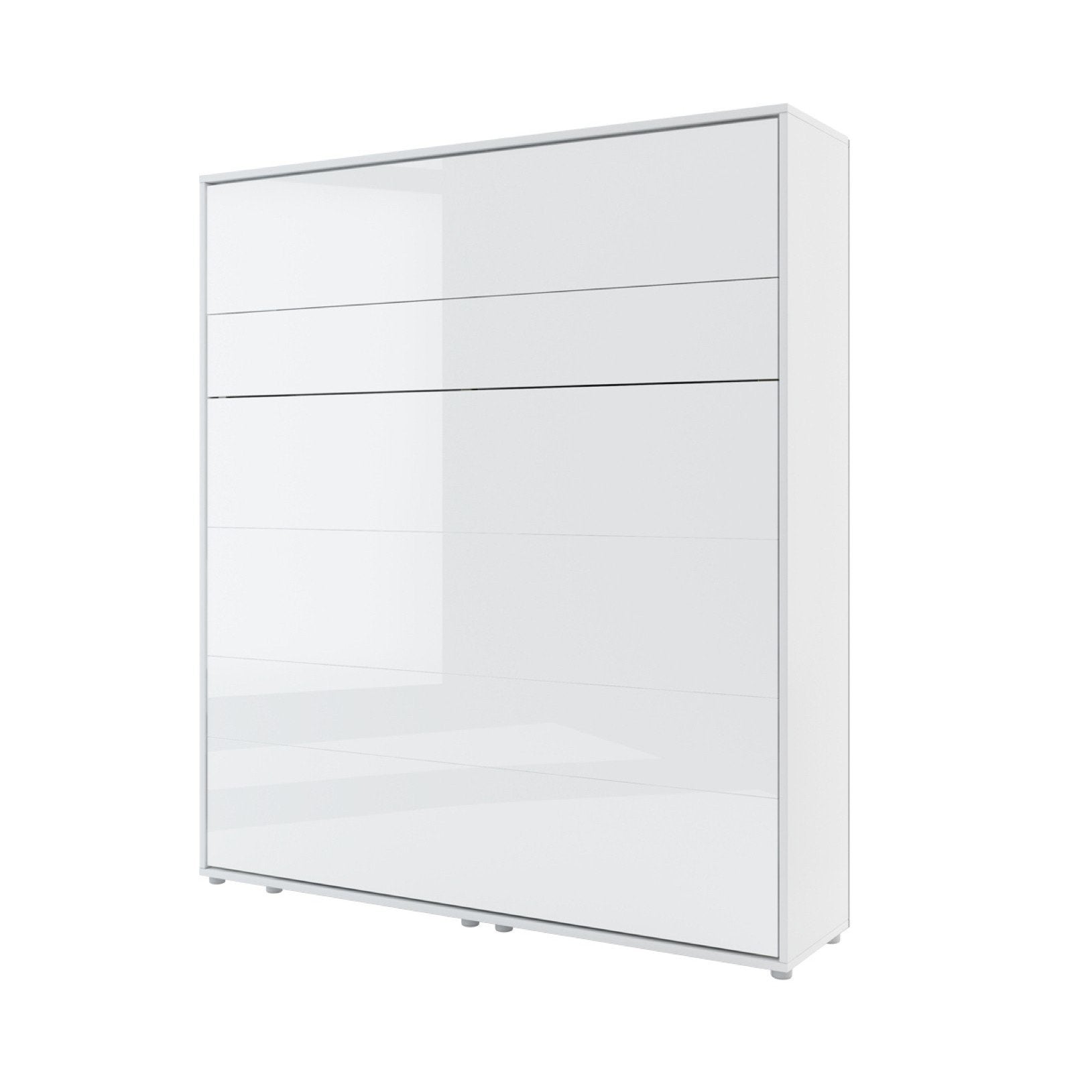BC-13 Vertical Wall Bed Concept 180cm With Storage Cabinets and LED