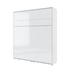 BC-13 Vertical Wall Bed Concept 180cm With Storage Cabinets and LED