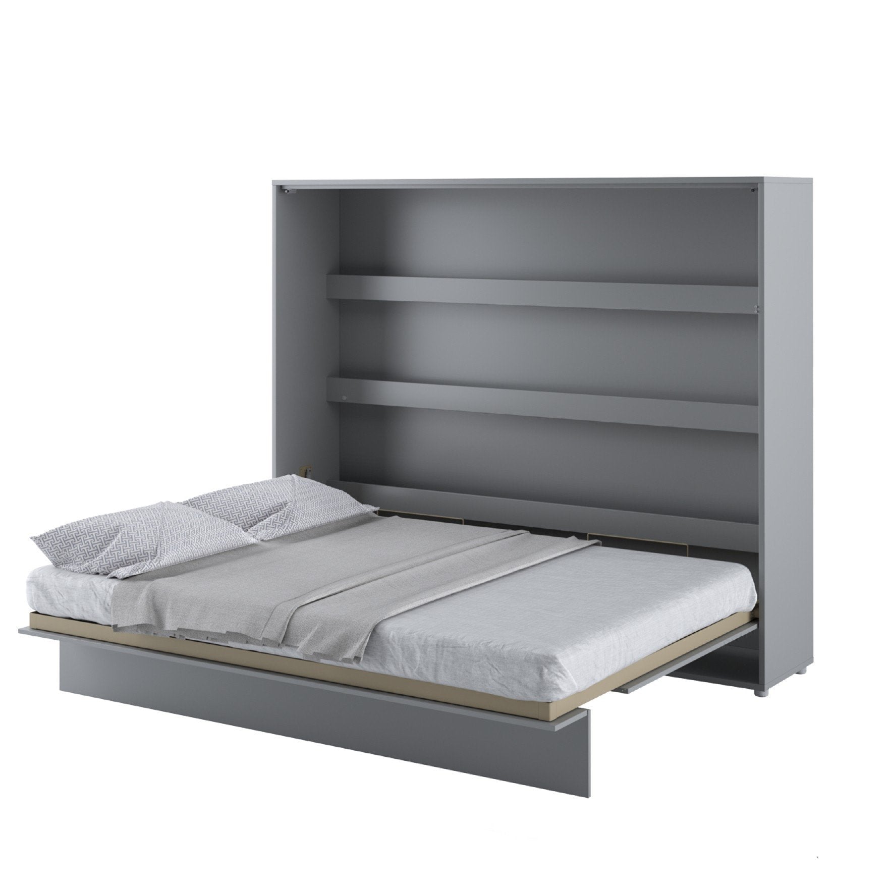 BC-14 Horizontal Wall Bed Concept 160cm With Storage Cabinet