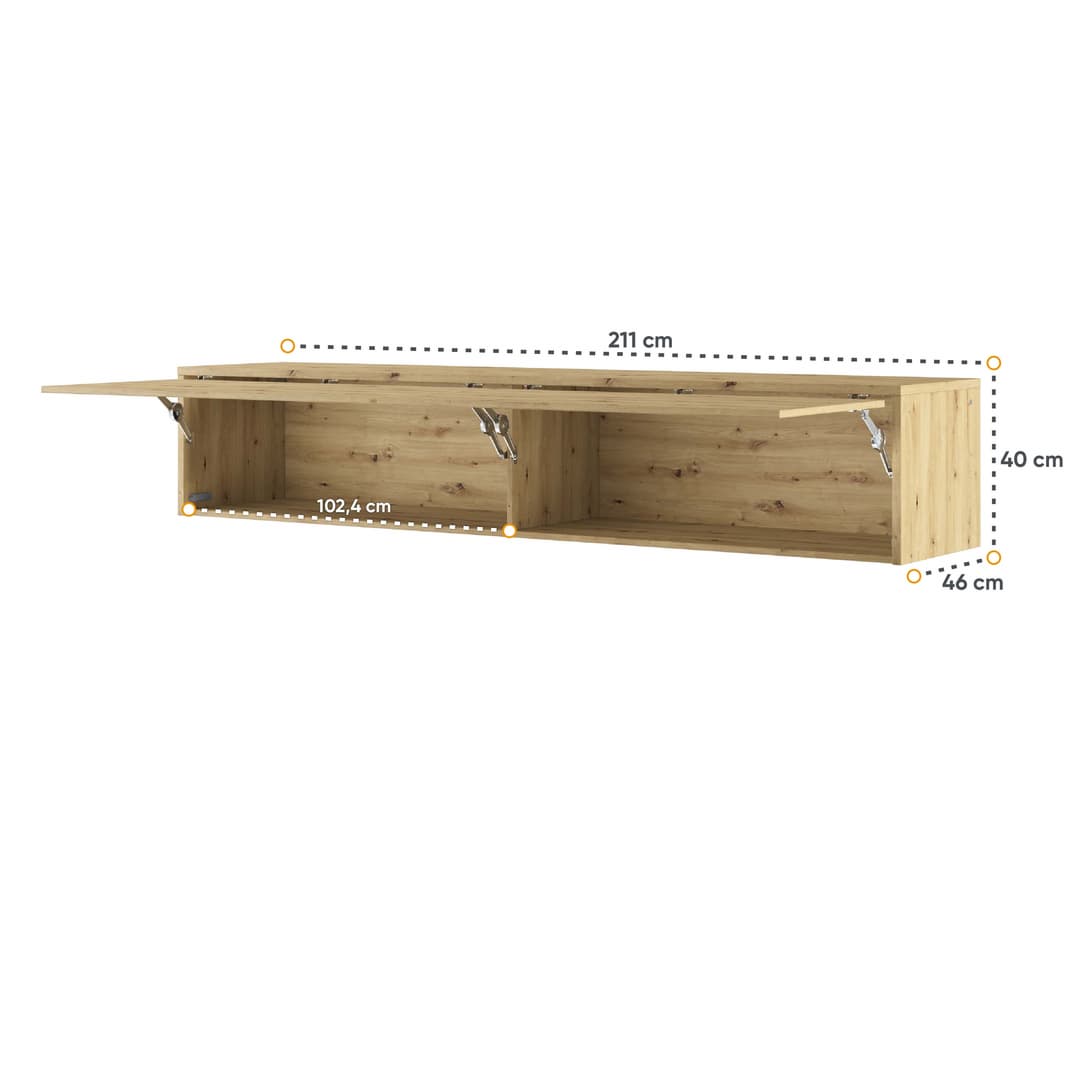 BC-15 Over Bed Unit for Horizontal Wall Bed Concept 160cm