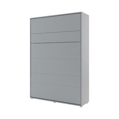 BC-01 Vertical Wall Bed Concept 140cm With Storage Cabinets and LED
