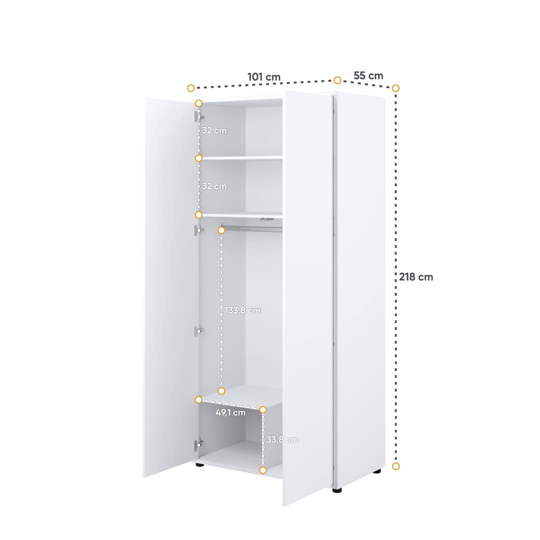 Bed Concept BC-20 Hinged Door Wardrobe 101cm - product image 3