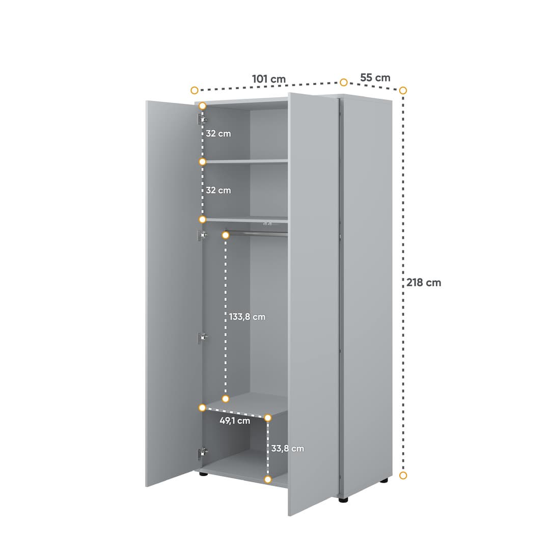 Bed Concept BC-20 Hinged Door Wardrobe 101cm - product image 10
