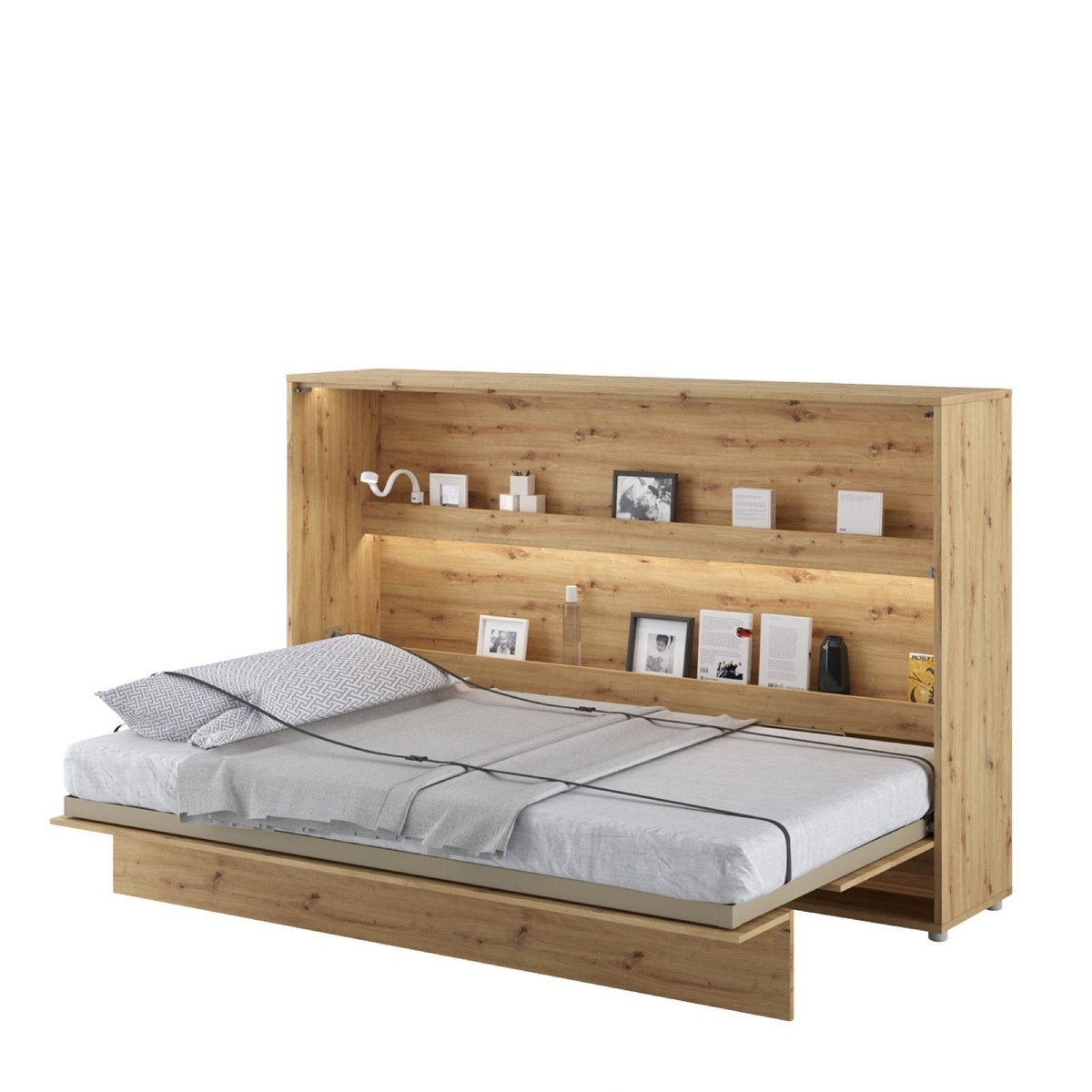 BC-05 Horizontal Wall Bed Concept 120cm With Storage Cabinet