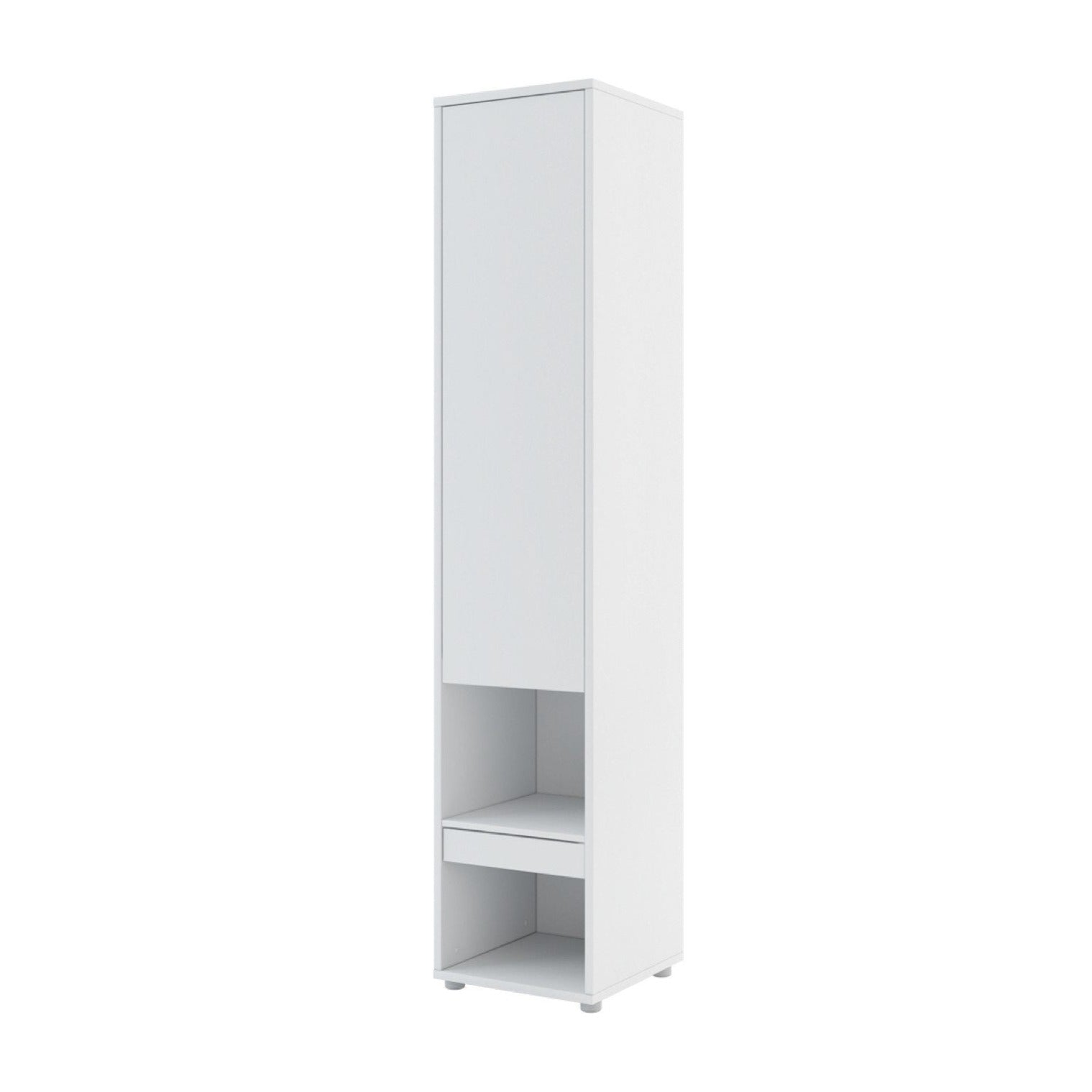 BC-02 Vertical Wall Bed Concept 120cm With Storage Cabinets and LED