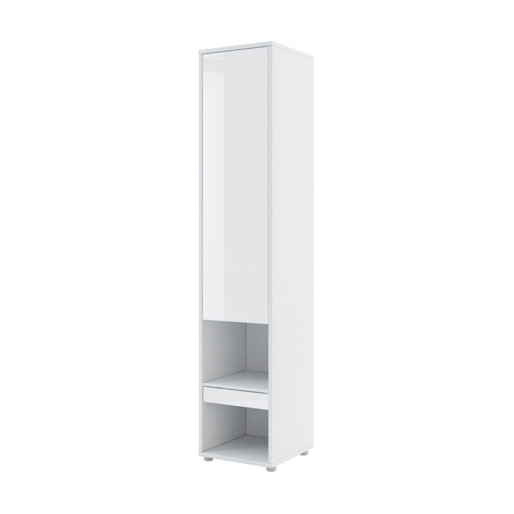 BC-01 Vertical Wall Bed Concept 140cm With Storage Cabinets and LED