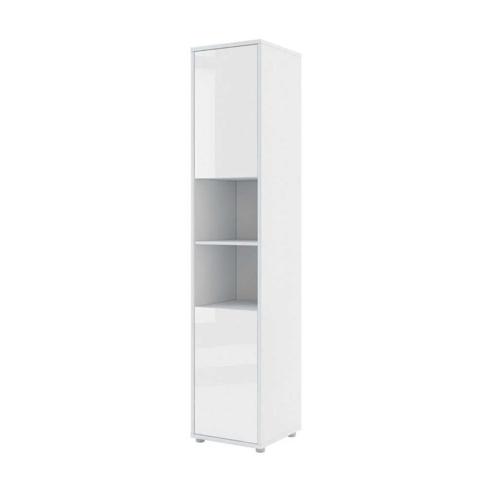 BC-01 Vertical Wall Bed Concept 140cm With Storage Cabinets and LED
