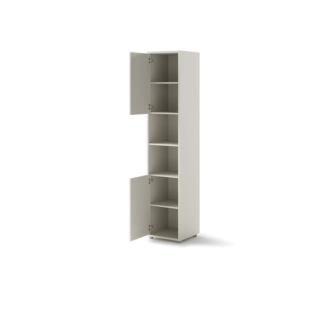 BC-12 Vertical Wall Bed Concept 160cm With Storage Cabinets and LED