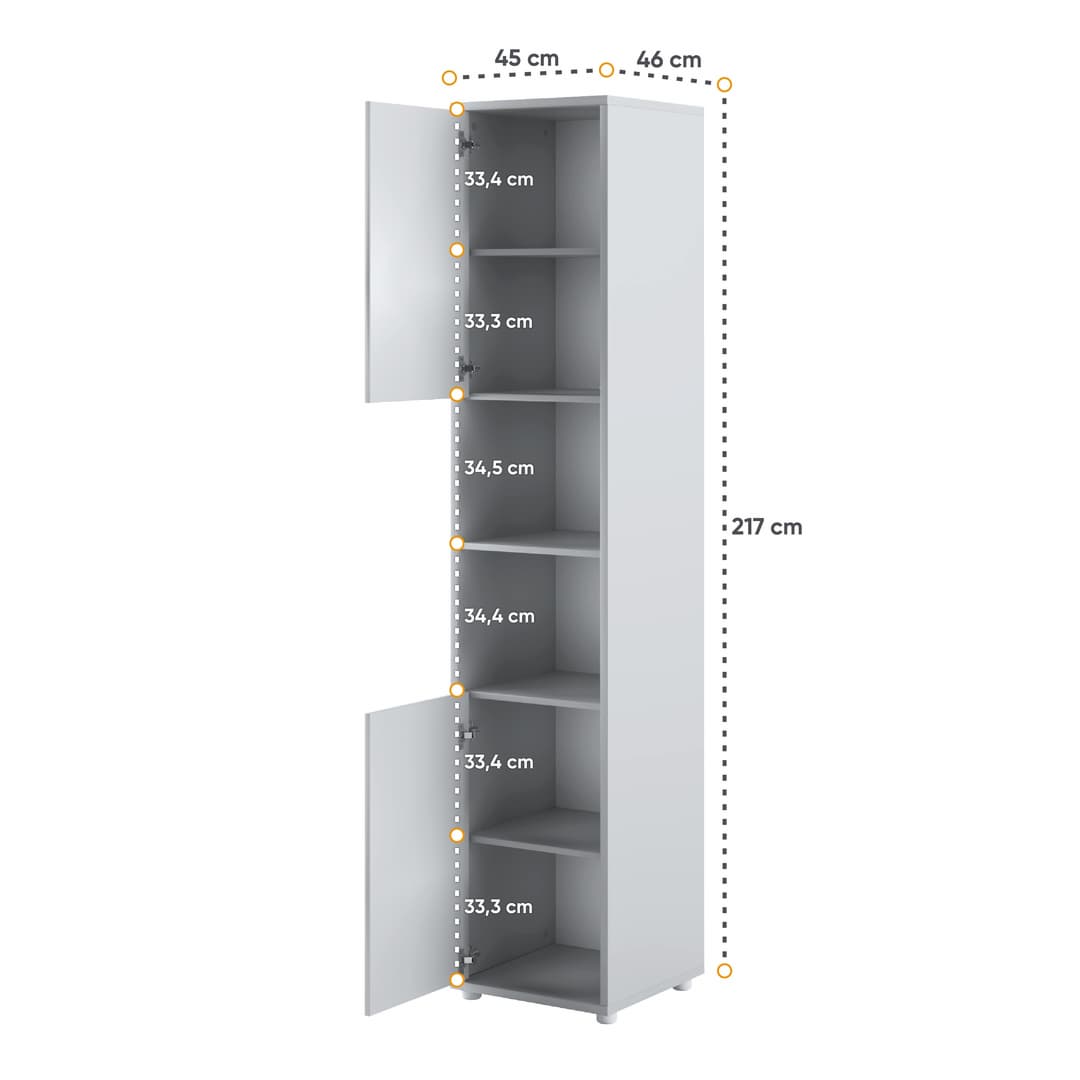 BC-08 Tall Storage Cabinet for Vertical Wall Bed Concept