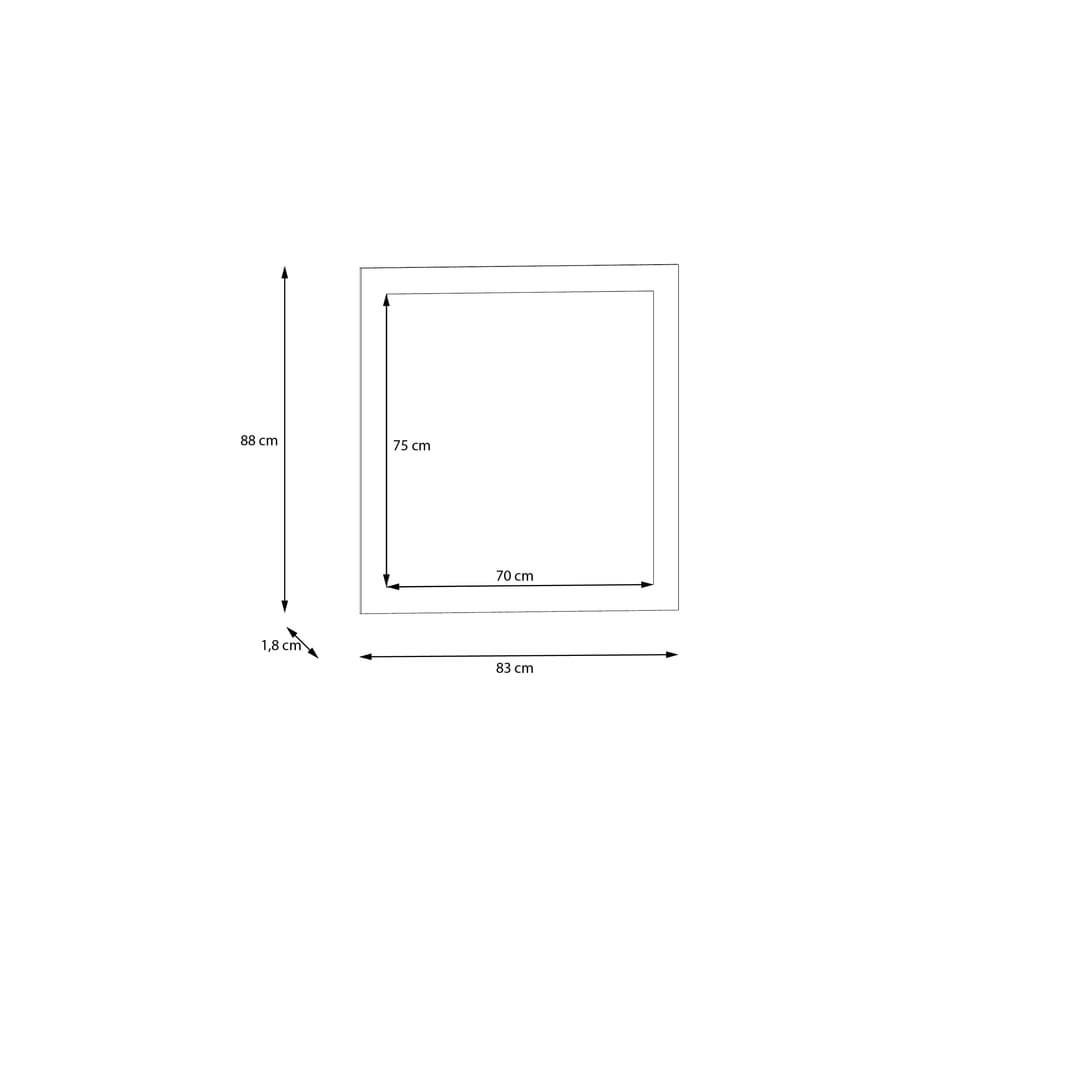 Baccio Mirror 83cm in Oak Artisan, image 5