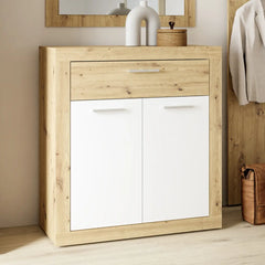 Baccio Shoe Cabinet 83cm in Oak Artisan