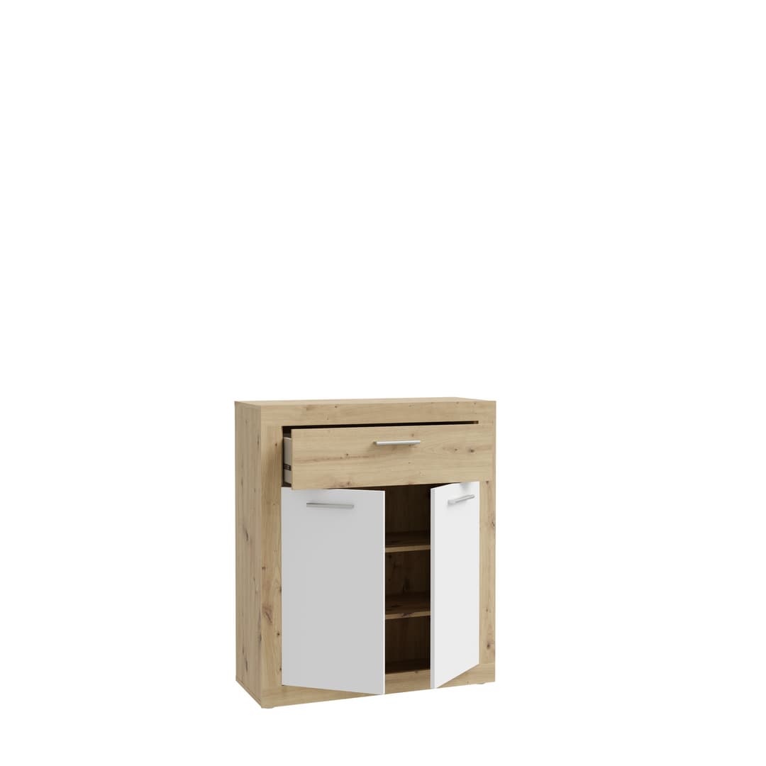 Baccio Shoe Cabinet 83cm in Oak Artisan, image 3