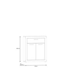 Baccio Shoe Cabinet 83cm in Oak Artisan, image 7