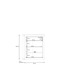 Baccio Shoe Cabinet 83cm in Oak Artisan, image 8