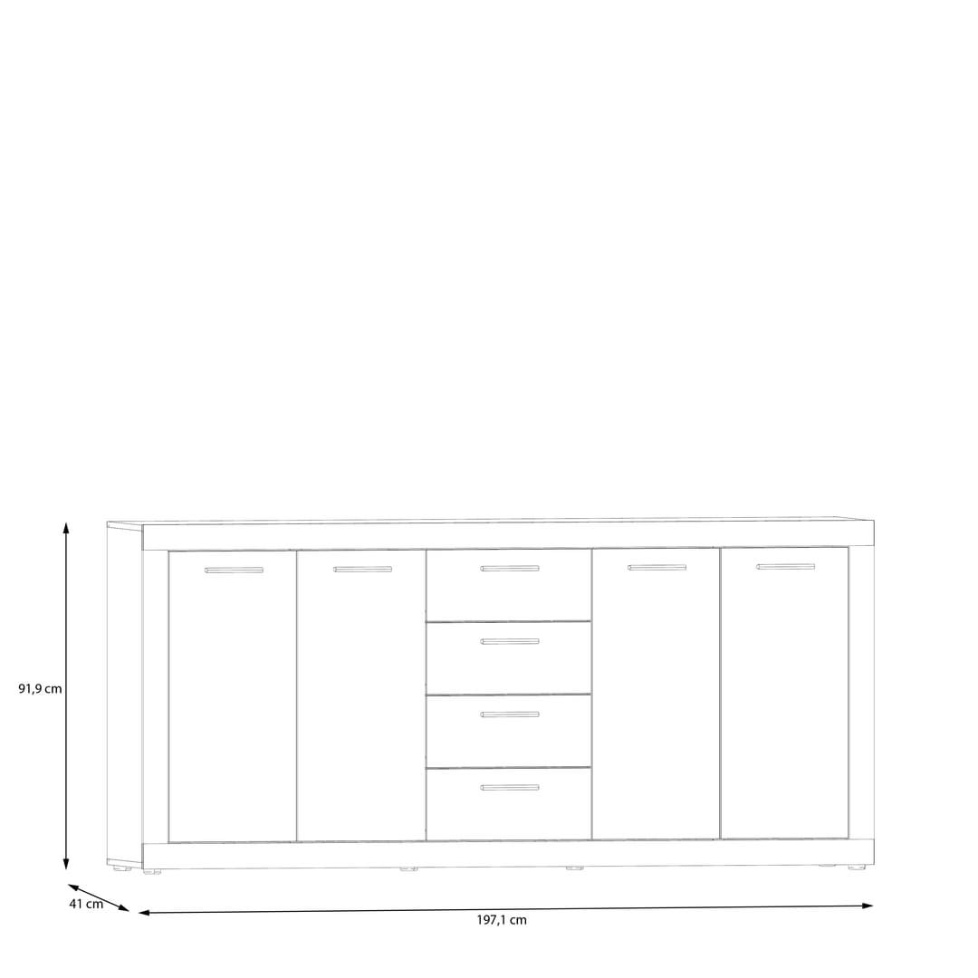 Baccio Sideboard Cabinet 197cm, image 8