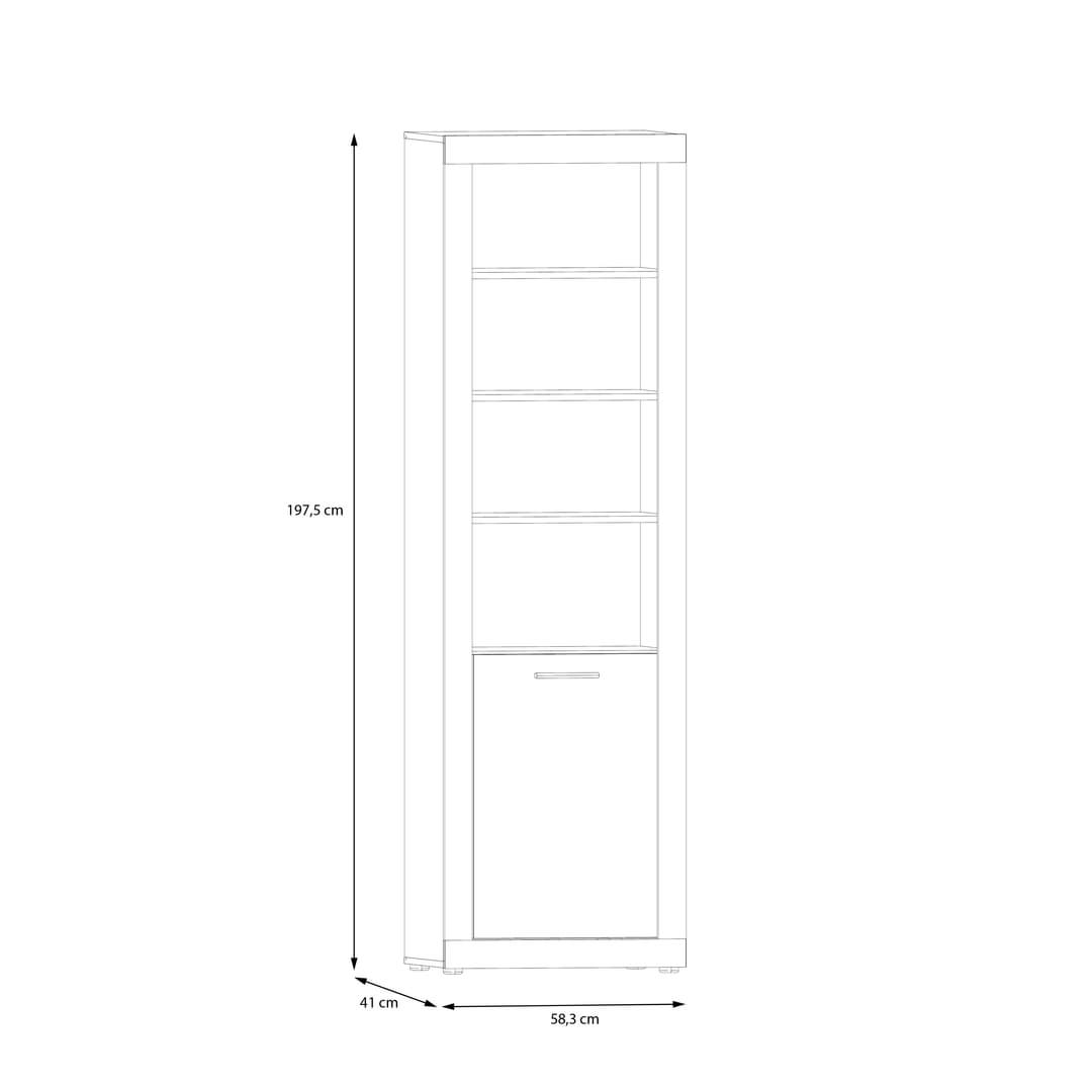 Baccio Tall Cabinet 58cm in Oak Sand, image 7