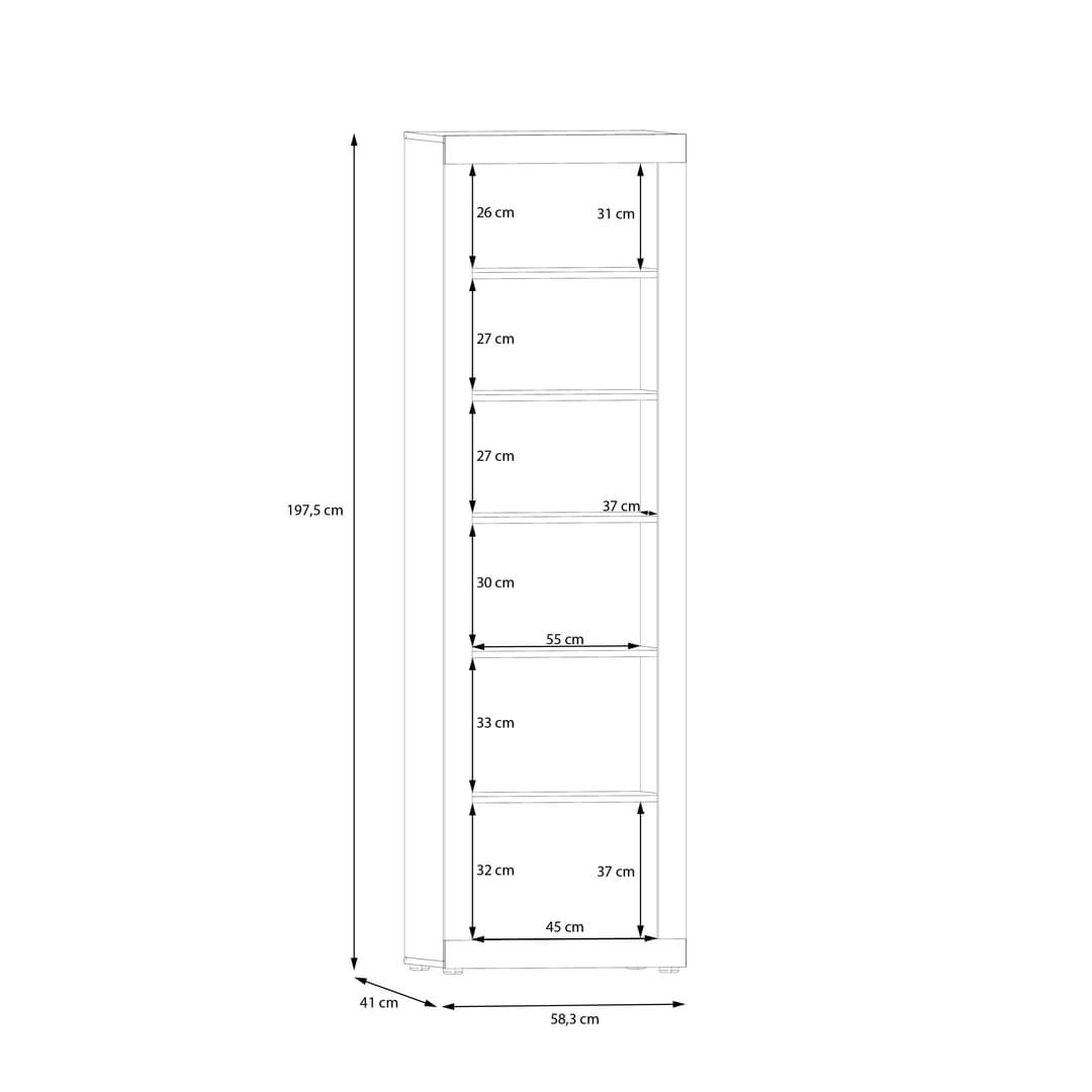 Baccio Tall Cabinet 58cm in Oak Sand, image 8