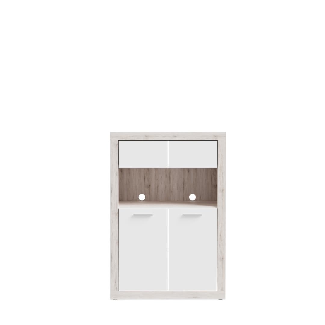 Baccio Highboard Cabinet 93cm in Oak Sand, image 4
