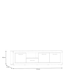 Baccio TV Cabinet 177cm in Oak Sand, image 8