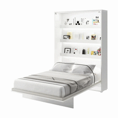 BC-02 Vertical Wall Bed Concept 120cm With Storage Cabinets and LED