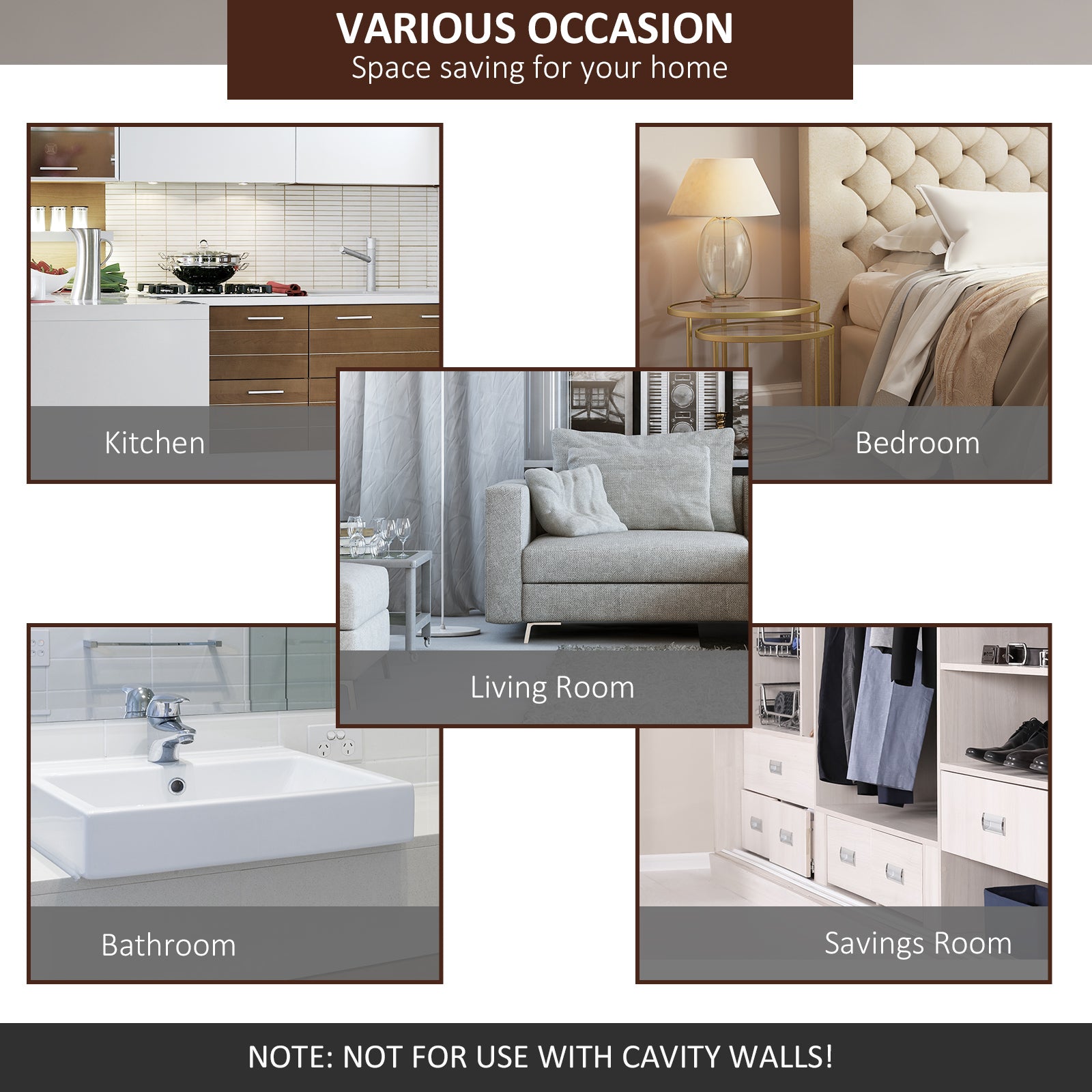 HOMCOM 6.5FT/2000mm Modern Sliding Barn Door Closet Hardware Track Kit Aluminium Track System Unit For Single Wooden Door