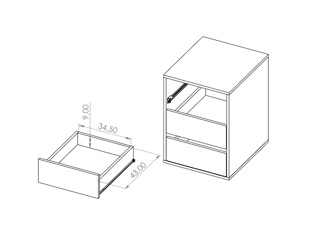 Bono Cabinet 44cm
