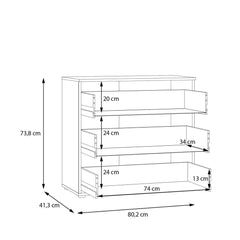 Ingalill Chest Of Drawers 80cm in Sand, image 7